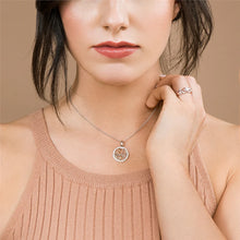 Load image into Gallery viewer, Galway Crystal Jewellery Trinity Knots & Shamrocks Rose Gold & Sterling Silver Ring