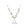 Load image into Gallery viewer, Solvar : Necklace - Trinity with Synthetic Pearls - Child Size - Silver Plated