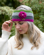 Load image into Gallery viewer, Crochet Headband with Flower Corsage