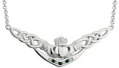 Sterling silver Claddagh necklace