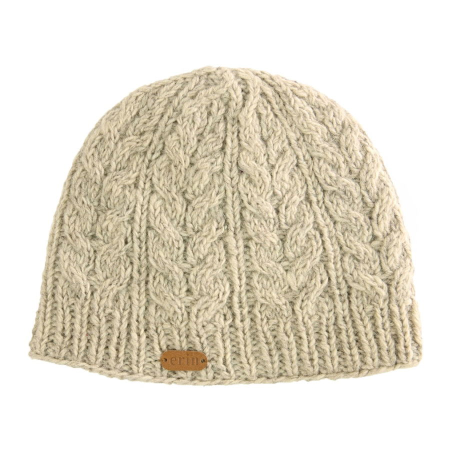 Aran Cable Pull-on Hat Oatmeal