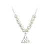 Load image into Gallery viewer, Solvar : Necklace - Trinity with Synthetic Pearls - Child Size - Silver Plated
