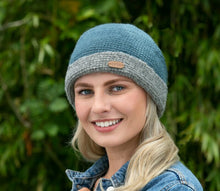 Load image into Gallery viewer, Crochet Turn up Hat Denim
