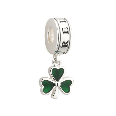 Solvar ENAMEL SHAMROCK DANGLE BEAD