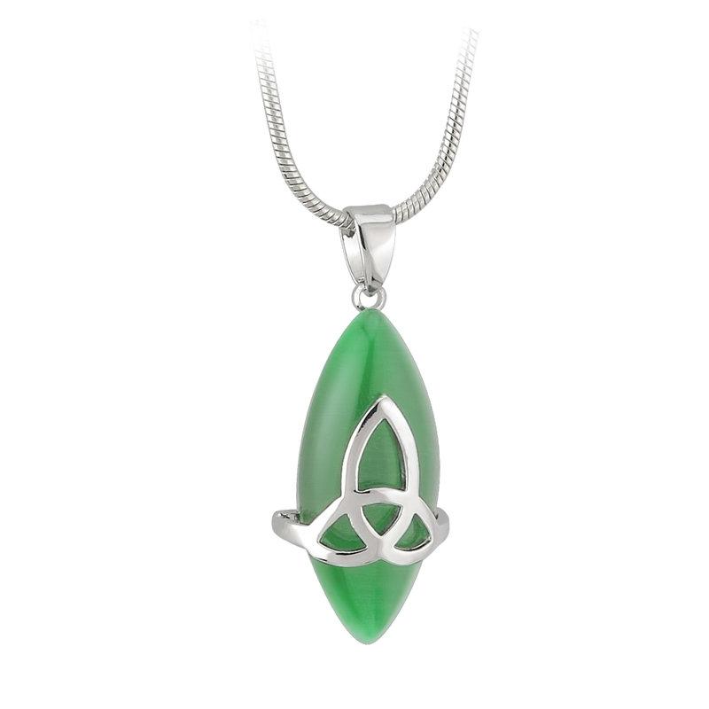 Solvar Green Oval Trinity Pendan