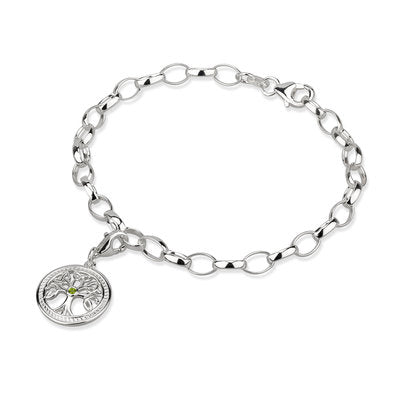 Solvar SILVER TREE OF LIFE CHARM BRACELET