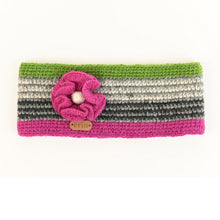 Load image into Gallery viewer, Crochet Headband with Flower Corsage
