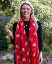 Load image into Gallery viewer, Watercolour Robin Scarf
