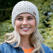 Load image into Gallery viewer, Aran Cable Pull-on Hat Charcoal
