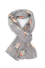 Load image into Gallery viewer, Watercolour Robin Scarf
