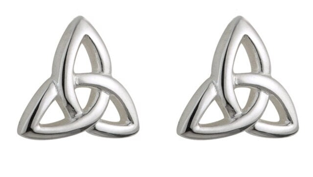 Solvar : Sterling Silver Kids Trinity Stud Earrings