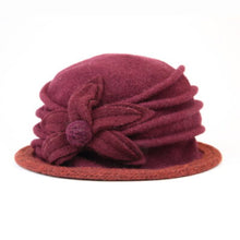 Load image into Gallery viewer, Ladies Wool Hat Style OD Burgundy
